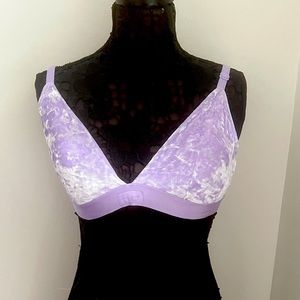 PINK Velvet Bralette Light Purple L